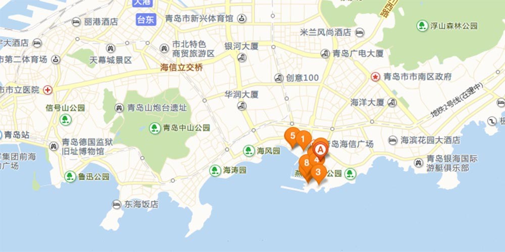 亚洲 中国 山东 青岛 简介 青岛海滨风景区位于青岛市区南部沿海一线